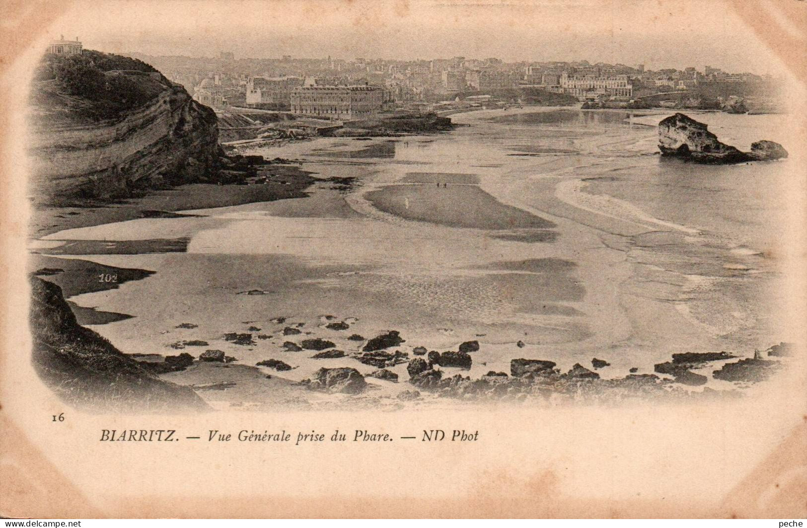 N°232 W -cpa Biarritz -vue Générale Prise Du Phare- - Biarritz