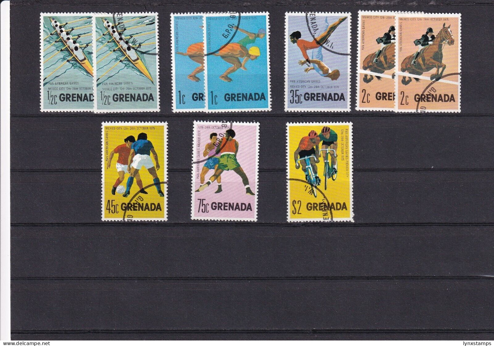 SA06a Grenada 1975 Pan-American Games, Mexico City Used Stamps - Grenade (1974-...)