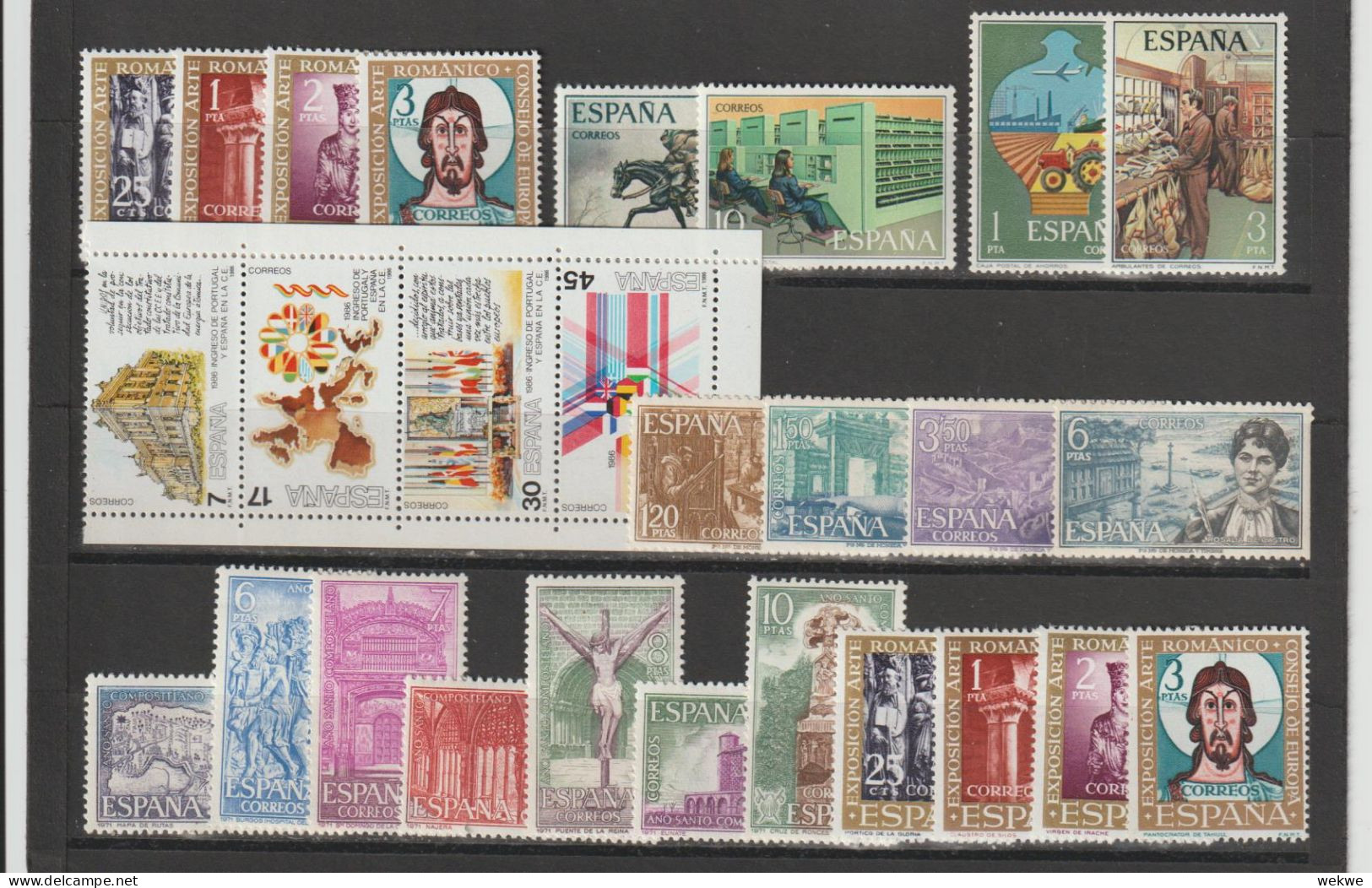 Spanien Lot 013 / 7 Sätze ** + 1Block MNH - Collezioni