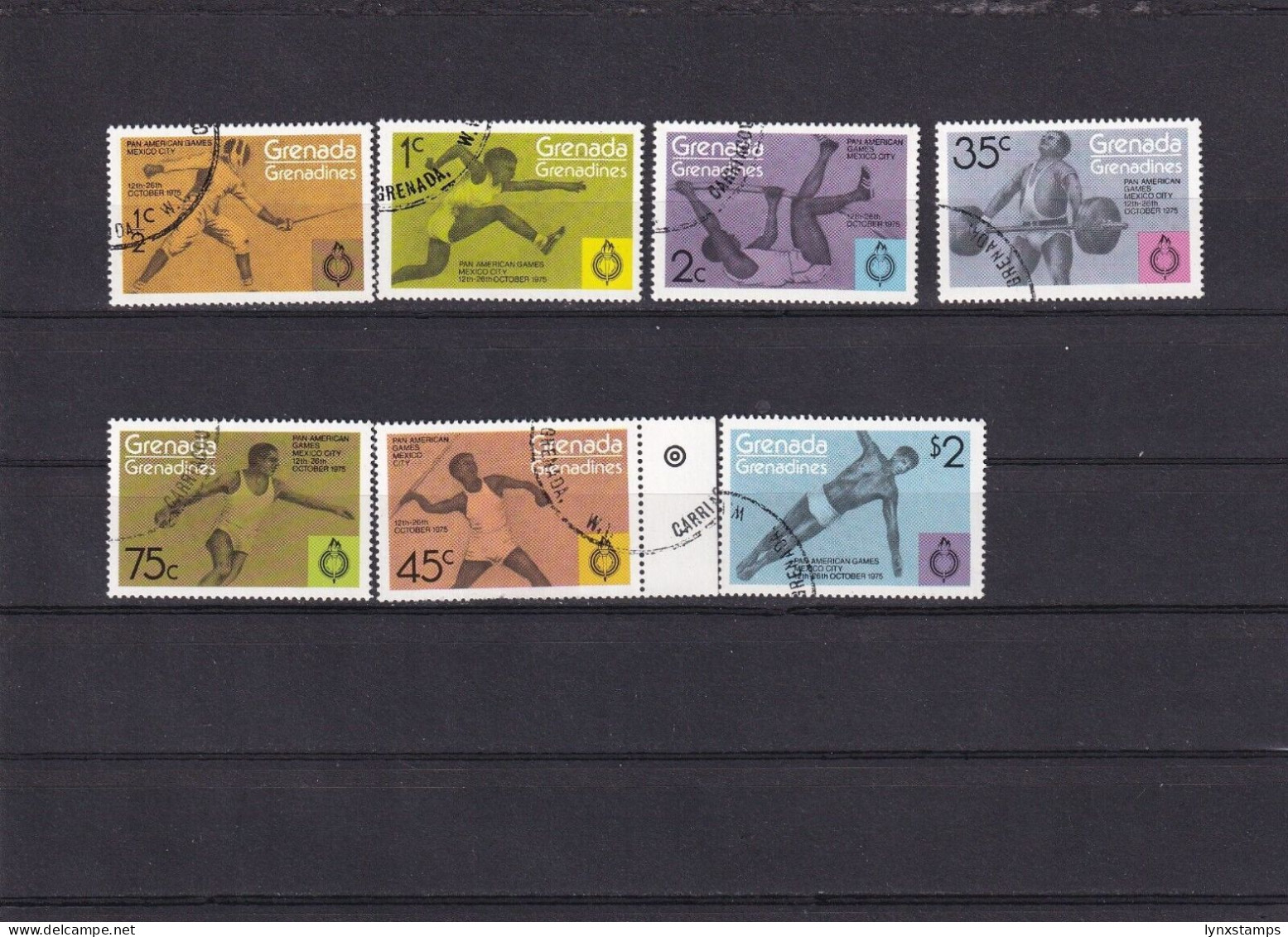 SA06a Grenada Grenadines 1975 Pan American Games Mexico City Used Stamps - Grenada (1974-...)