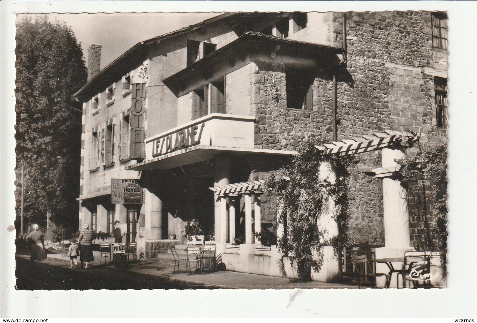 CP 43 MONTFAUCON DU VELAY Hotel "Les Platanes" - Montfaucon En Velay