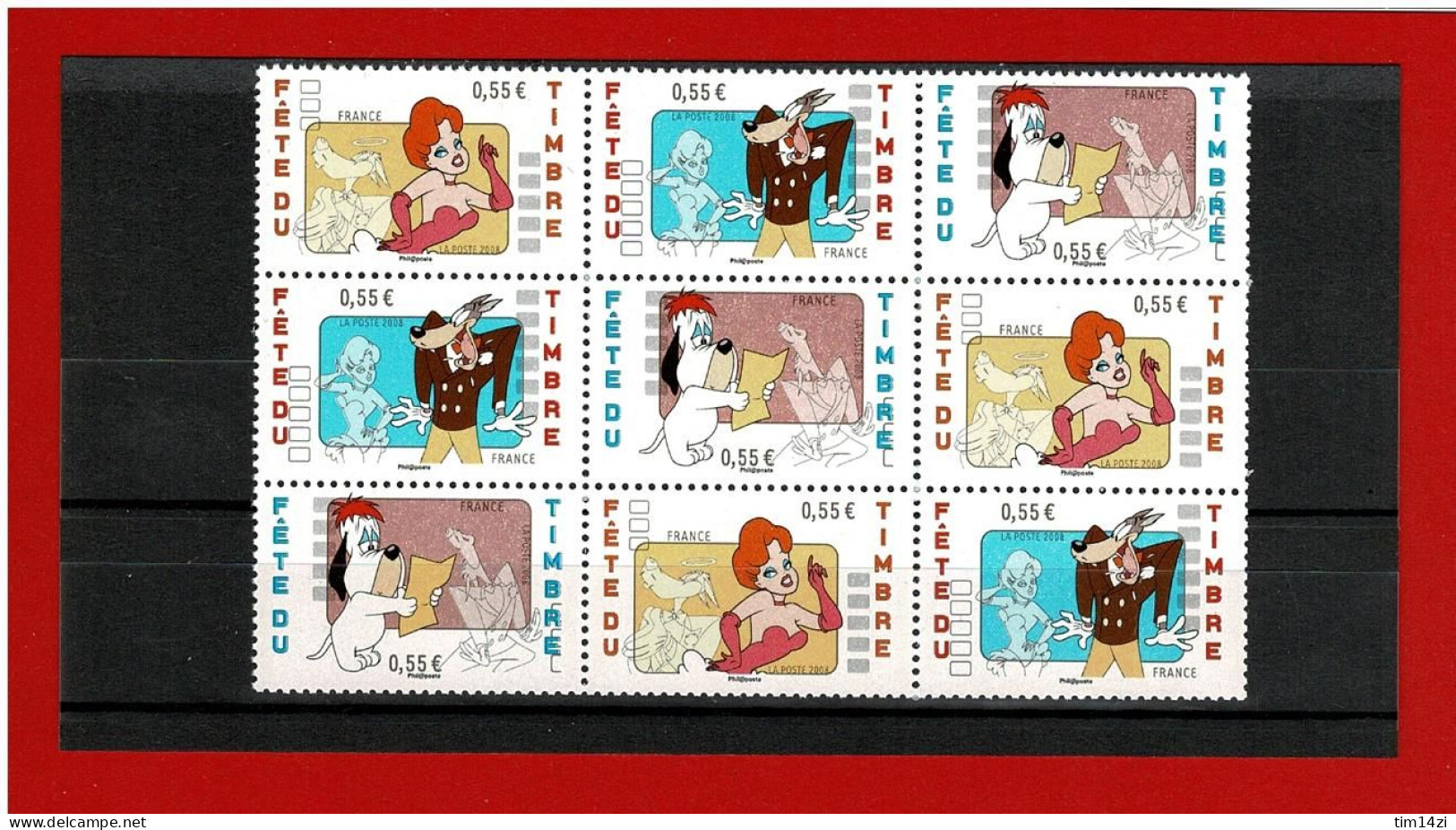 2008 - N°4146/4148 - Fête Du Timbre - TEX AVERY - TROIS BLOCS DIFFERENTS DE 3 TRIPTYQUES - NEUFS** - COTE Y&T : 45.90 € - Nuovi