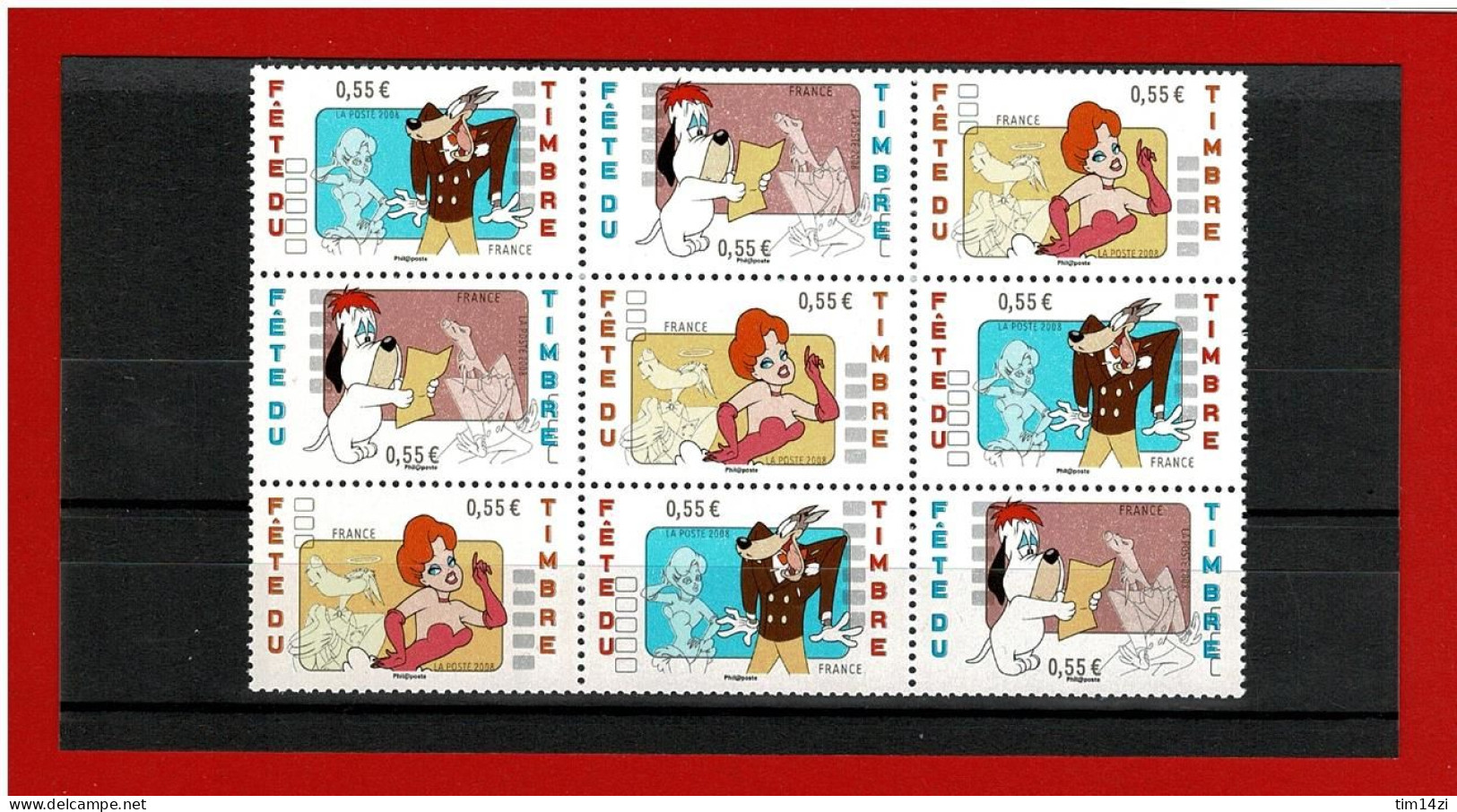 2008 - N°4146/4148 - Fête Du Timbre - TEX AVERY - TROIS BLOCS DIFFERENTS DE 3 TRIPTYQUES - NEUFS** - COTE Y&T : 45.90 € - Ungebraucht