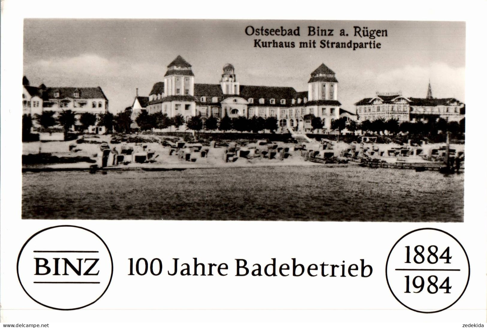 H1296 - TOP Binz Jubiläumskarte - Bild Und Heimat Reichenbach - Rügen