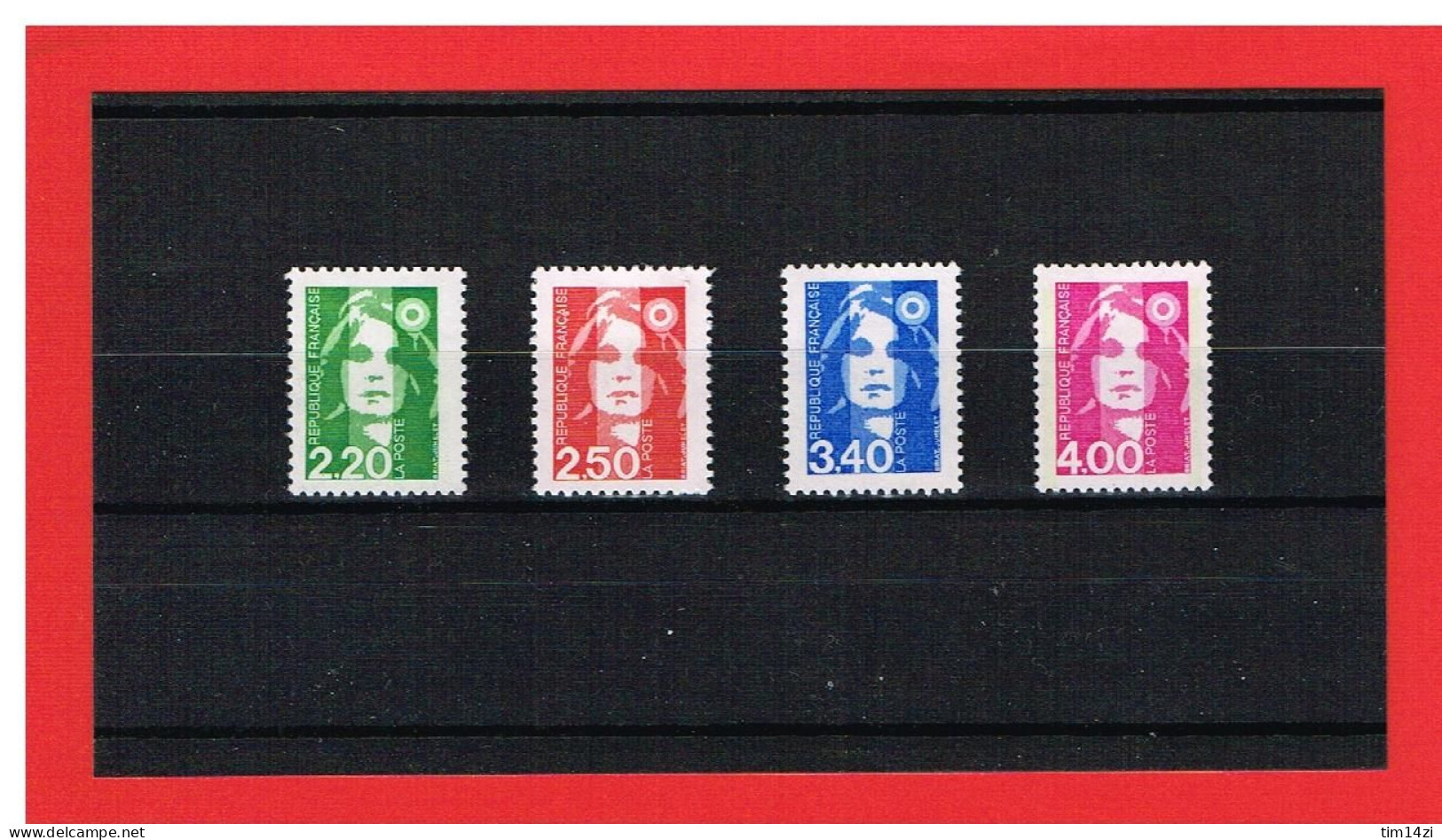 1991- SERIE MARIANNE DU BICENTENAIRE - N° 2714 - 2715 - 2716 - 2717 - NEUFS** - COTE Y & T : 5.80 Euros - 1989-1996 Marianna Del Bicentenario