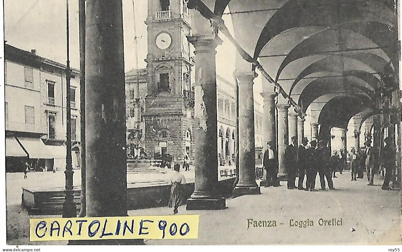 Emilia Romagna-faenza Loggia Orefici Animatissima Differente Veduta Anni 20 30 (formato/piccolo) - Faenza