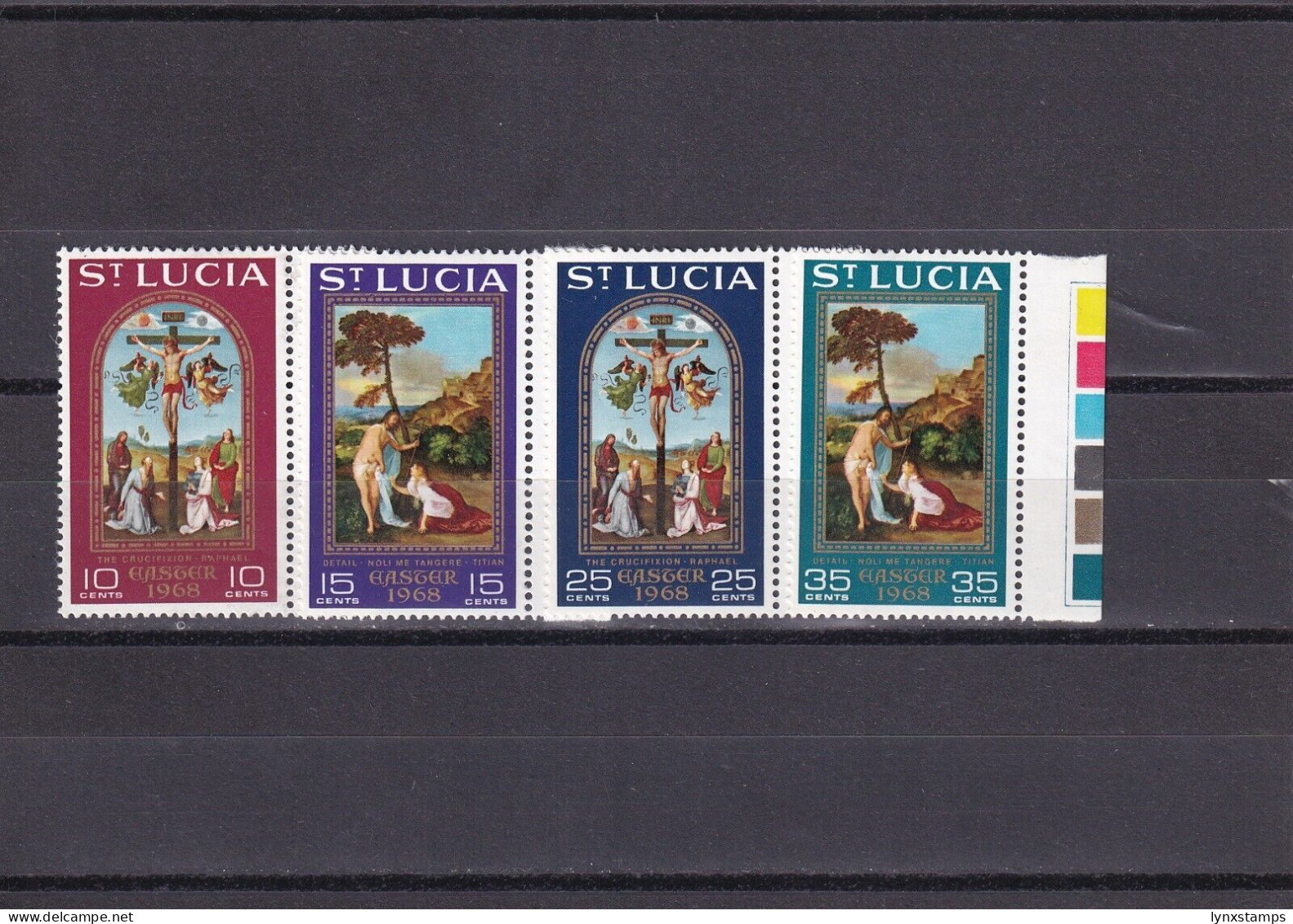 SA06a St Lucia 1968 Easter Commemoration Mint Stamps - St.Lucie (1979-...)