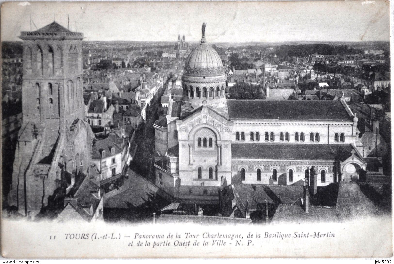 37 - TOURS - Panorama De La Tour Charlemagne De La Basilique Saint-Martin Et De La Ville - Tours