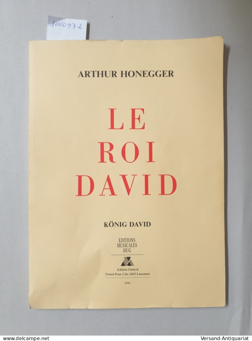 Le Roi David / König David : Partition Pour Chant Et Piano : - Otros & Sin Clasificación