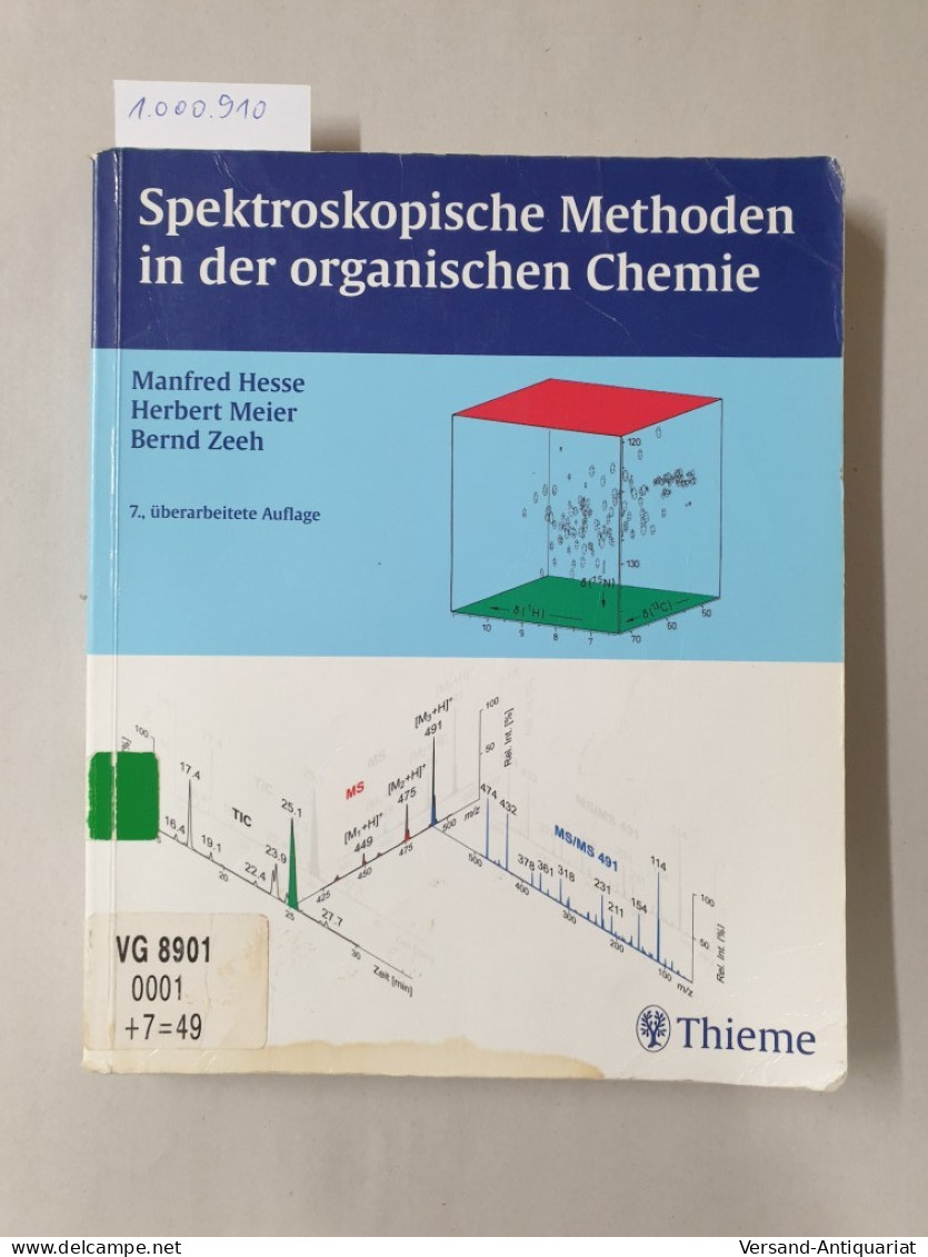 Spektroskopische Methoden In Der Organischen Chemie : - Otros & Sin Clasificación