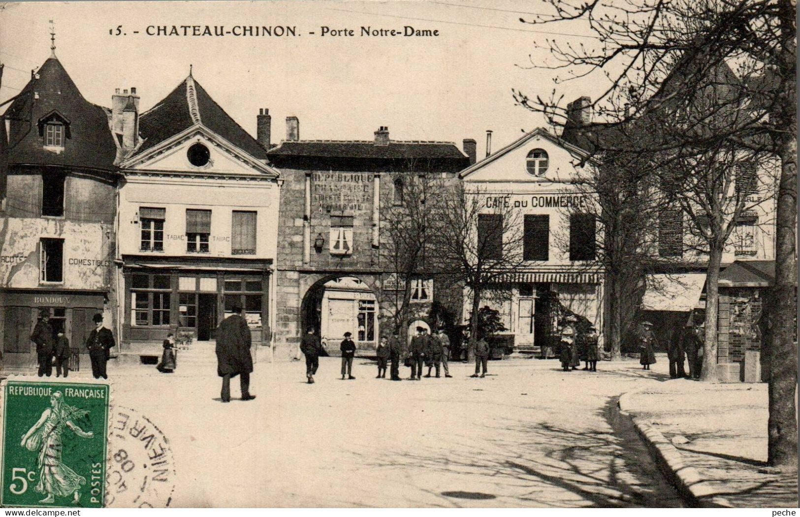 N°234 W -cpa Chateau Chinon -place Notre Dame- - Chateau Chinon