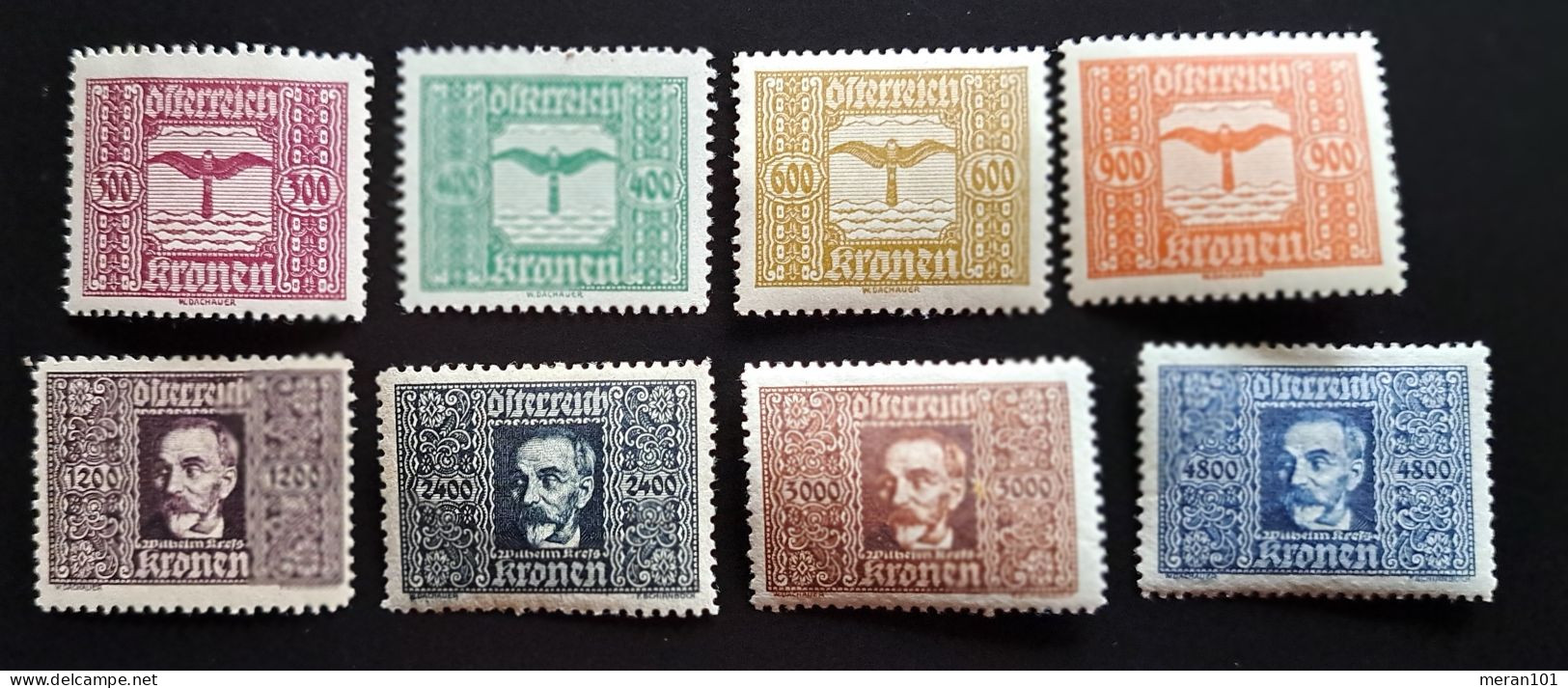 Österreich FLUGPOST 1922/1924, Mi 425-432 MH(ungebraucht) - Neufs