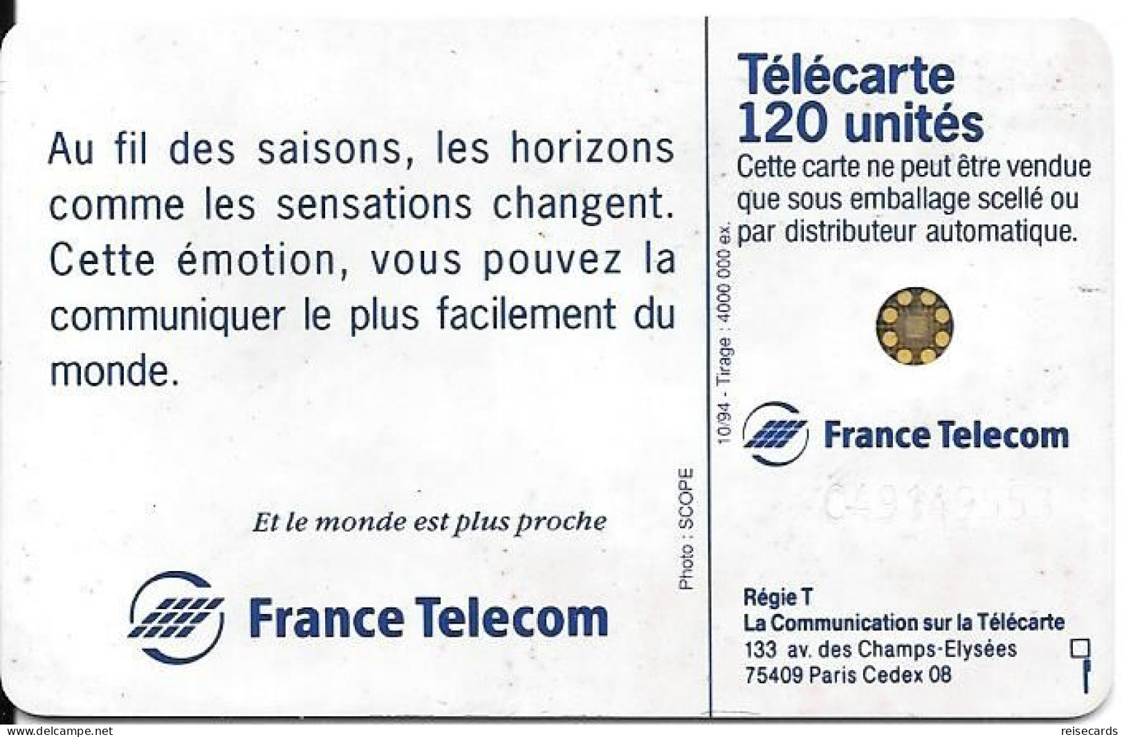 France: France Telecom 10/94 F513 Saison Automne - 1994