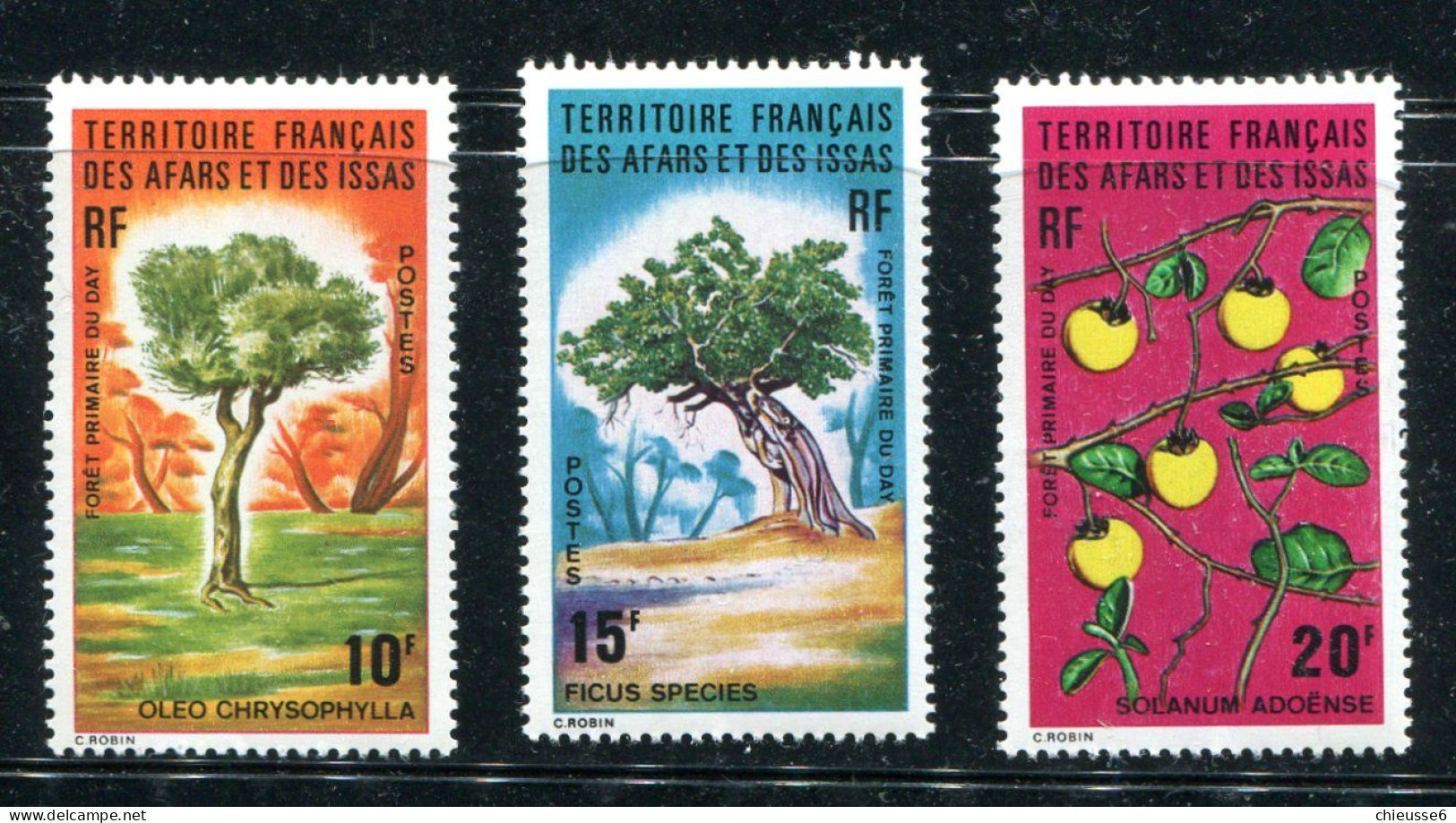 Afars ** N° 390 à 392 - Forêt  Primaire - Arbres - Unused Stamps