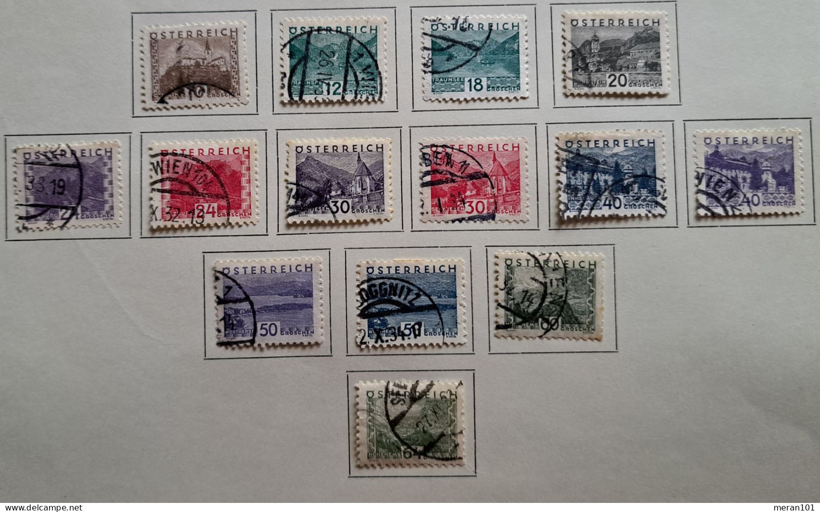 Österreich 1932, Mi 530-43 Kleine Landschaft Gestempelt - Used Stamps