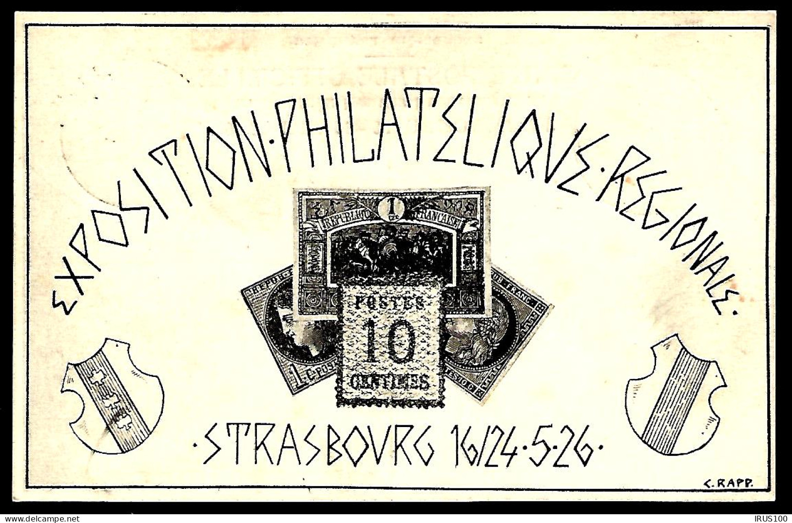 EXPOSITION PHILATÉLIQUE INTERNATIONALE - STRASBOURG 1928 -  - Standard Postcards & Stamped On Demand (before 1995)