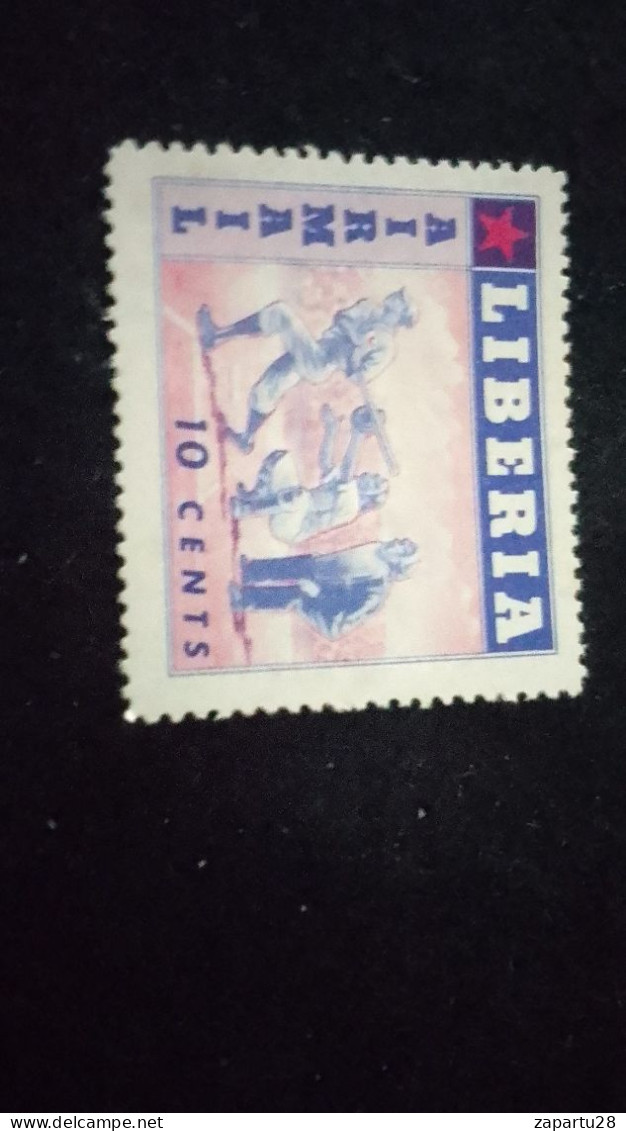 LİBERYA--1955   10 C      DAMGALI  SPORTS - Liberia