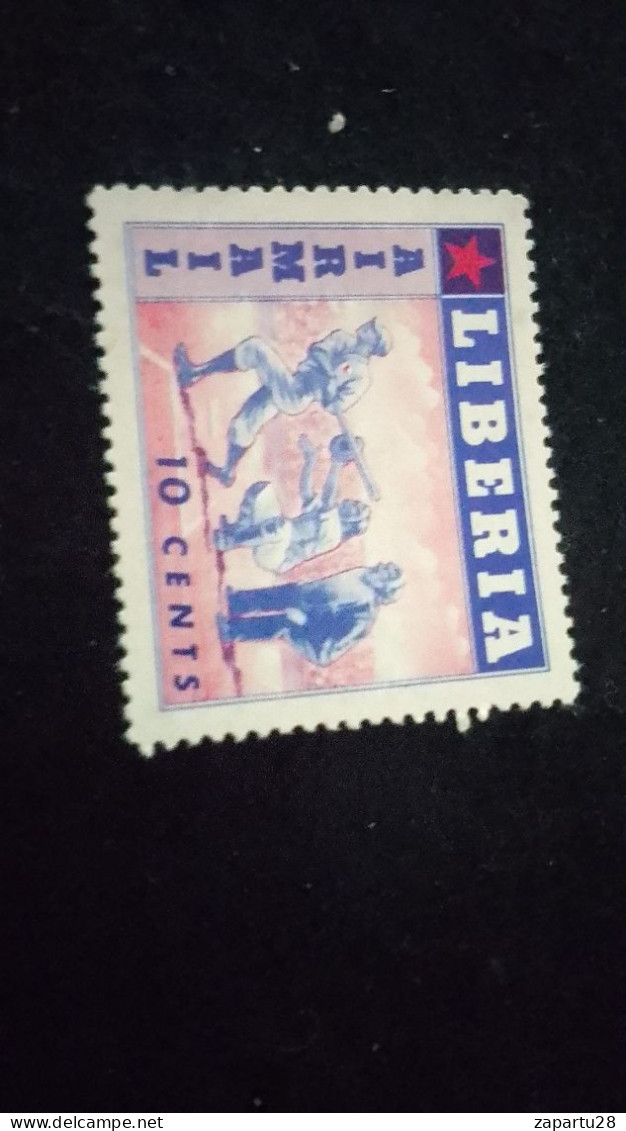 LİBERYA--1955   10 C      DAMGALI  SPORTS - Liberia