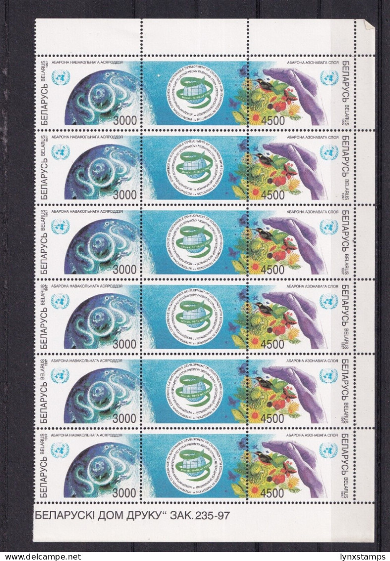 SA06a Belarus 1997 International Conference Mint Block With Labels - Belarus