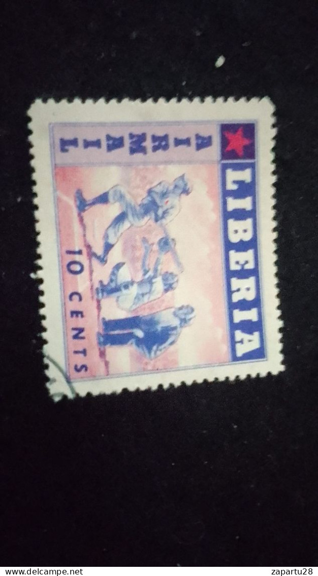 LİBERYA--1955   10 C      DAMGALI  SPORTS - Liberia