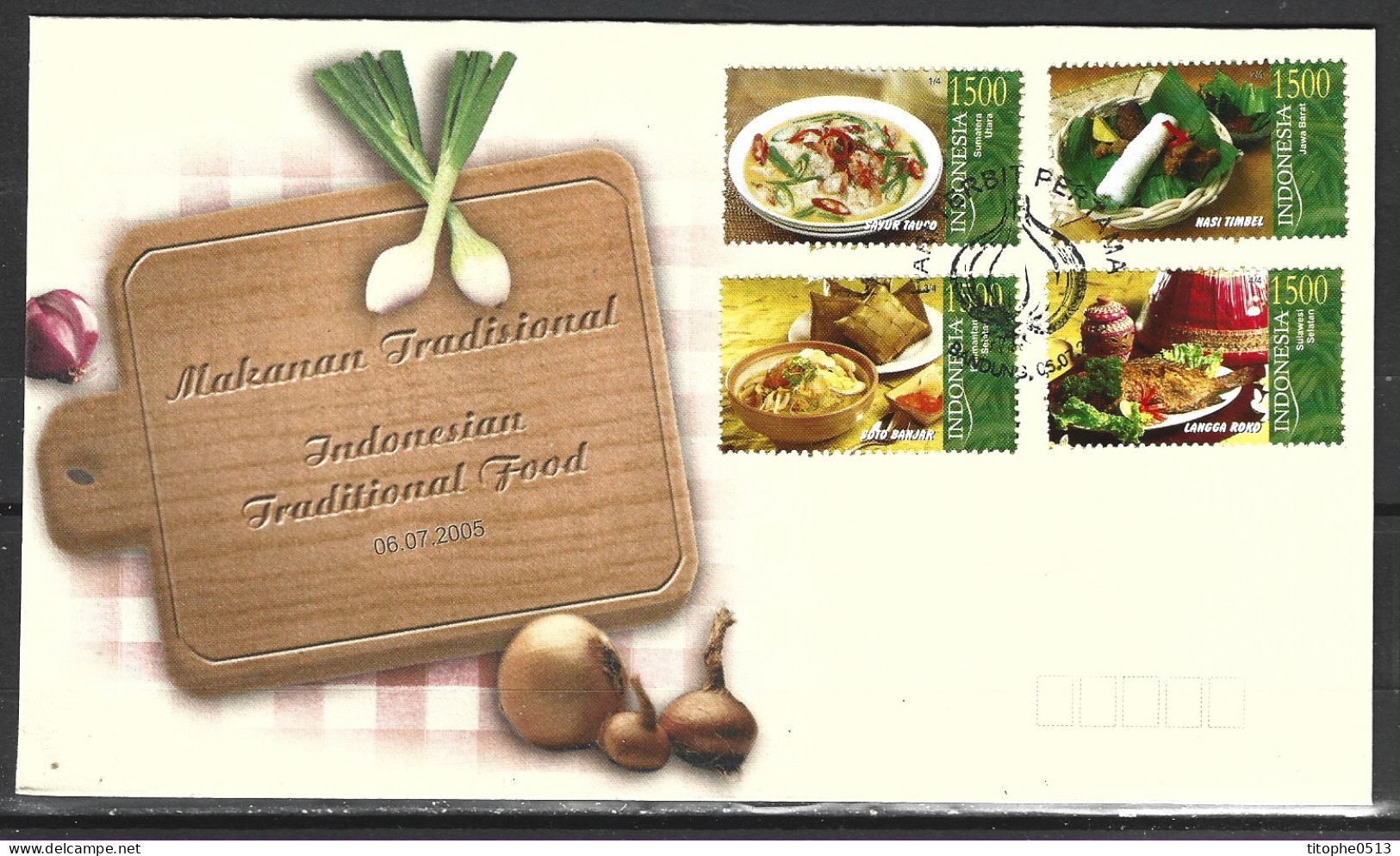 INDONESIE. N°2145-8 De 2005 Sur Enveloppe 1er Jour. Gastronomie. - Levensmiddelen