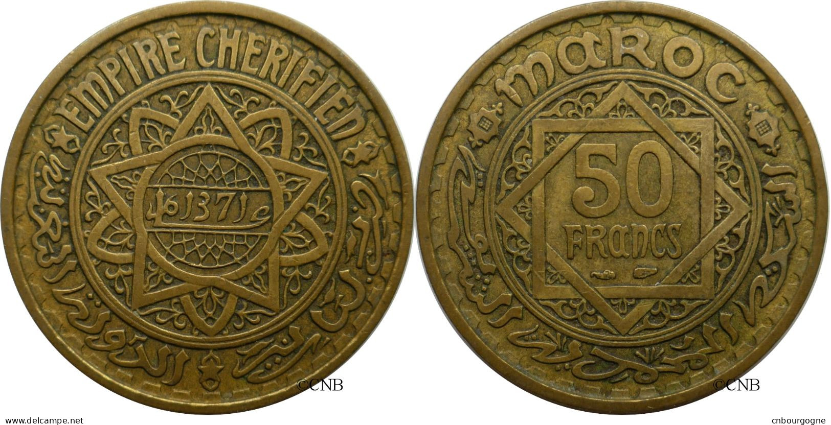 Maroc - Protectorat Français - Mohammed V - 50 Francs AH1371 (1952) - TTB/XF45 - Mon6002 - Marruecos