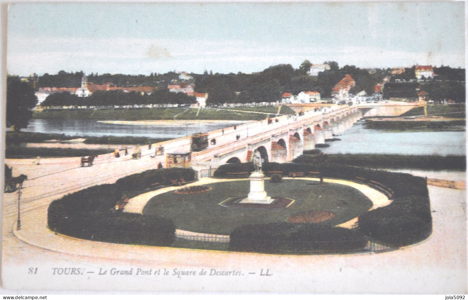 37 - TOURS - Le Grand Pont Et Le Square De Descartes - Tours