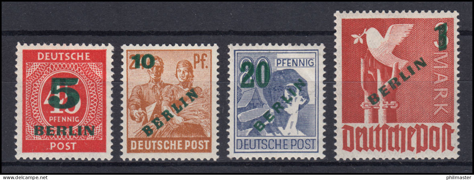 64-67 Grünaufdruck, Satz Postfrisch **, Alle Geprüft Schlegel BPP - Unused Stamps