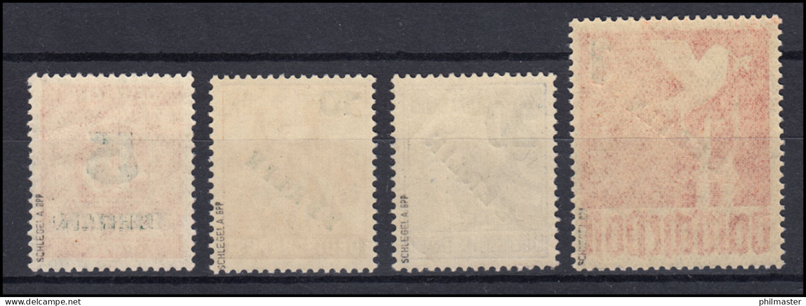 64-67 Grünaufdruck, Satz Postfrisch **, Alle Geprüft Schlegel BPP - Unused Stamps