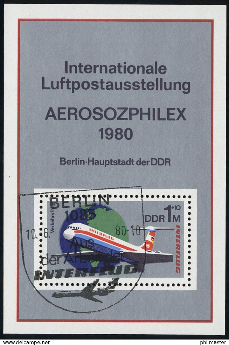 Block 59 AEROSOZPHILEX 1980, ESSt Berlin - Used Stamps