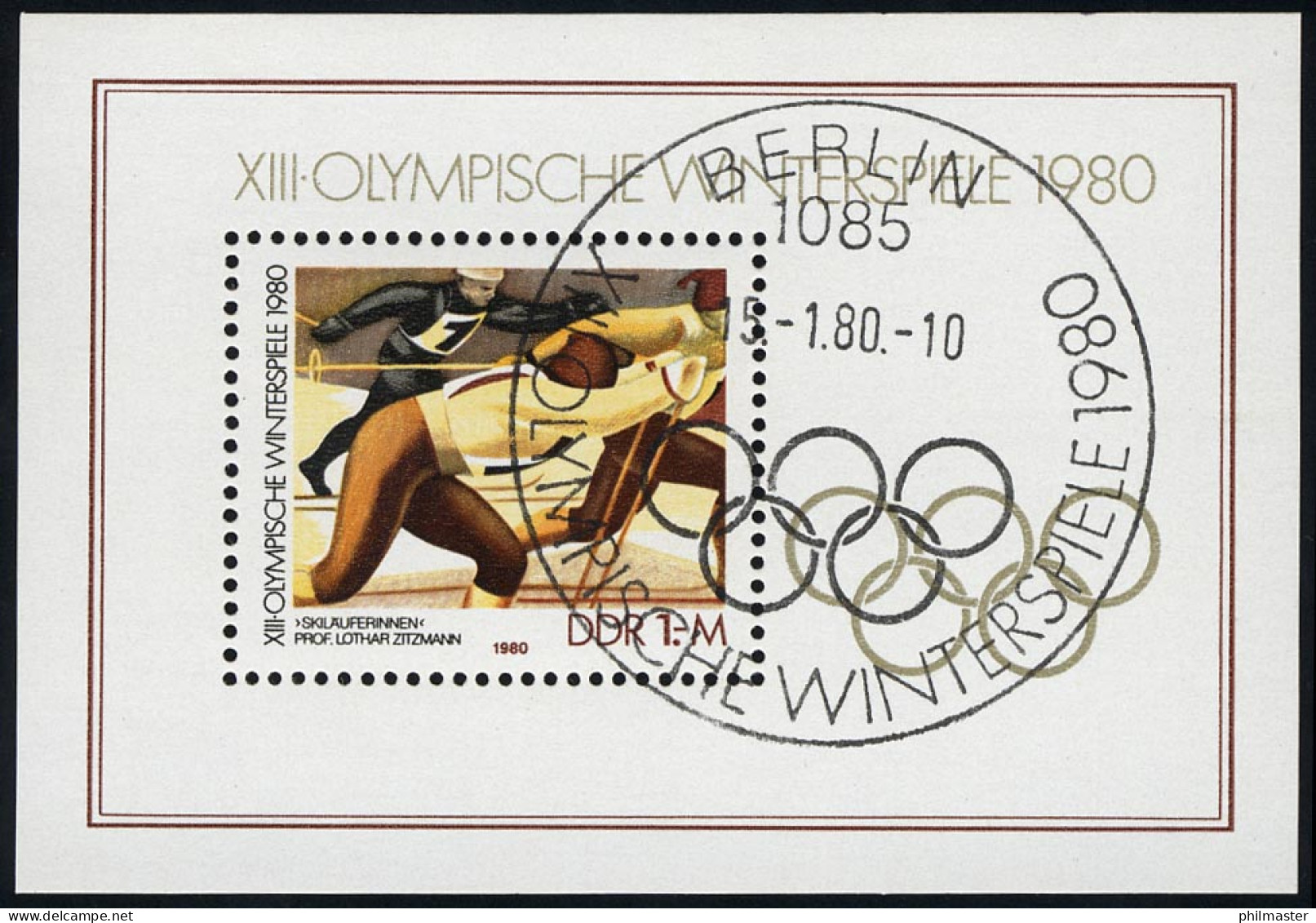 Block 57 Olympische Winterspiele 1980, ESSt Berlin - Oblitérés