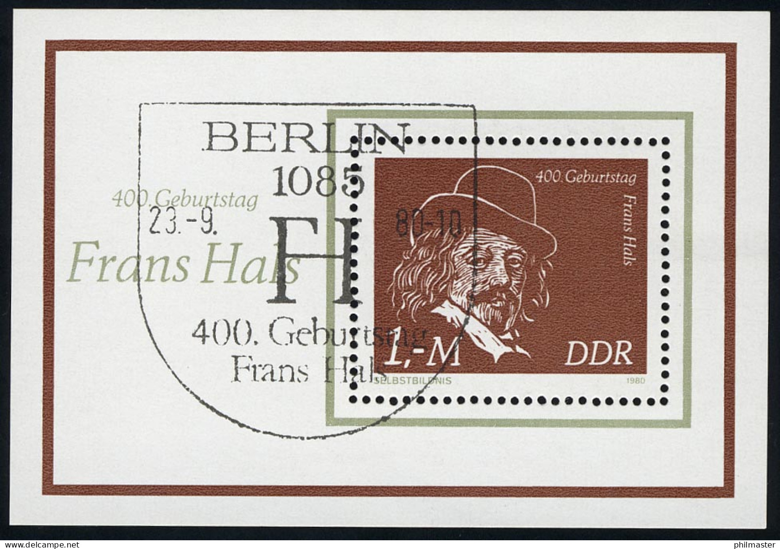 Block 61 Frans Hals 1980, ESSt Berlin - Used Stamps