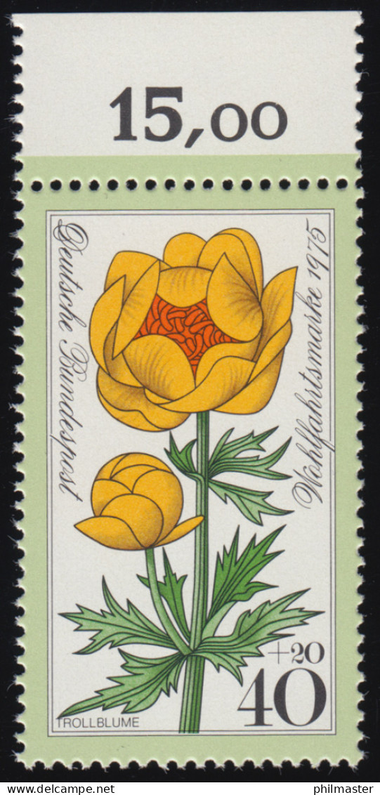 868 Blumen 40+20 Pf Trollblume ** Oberrand - Neufs