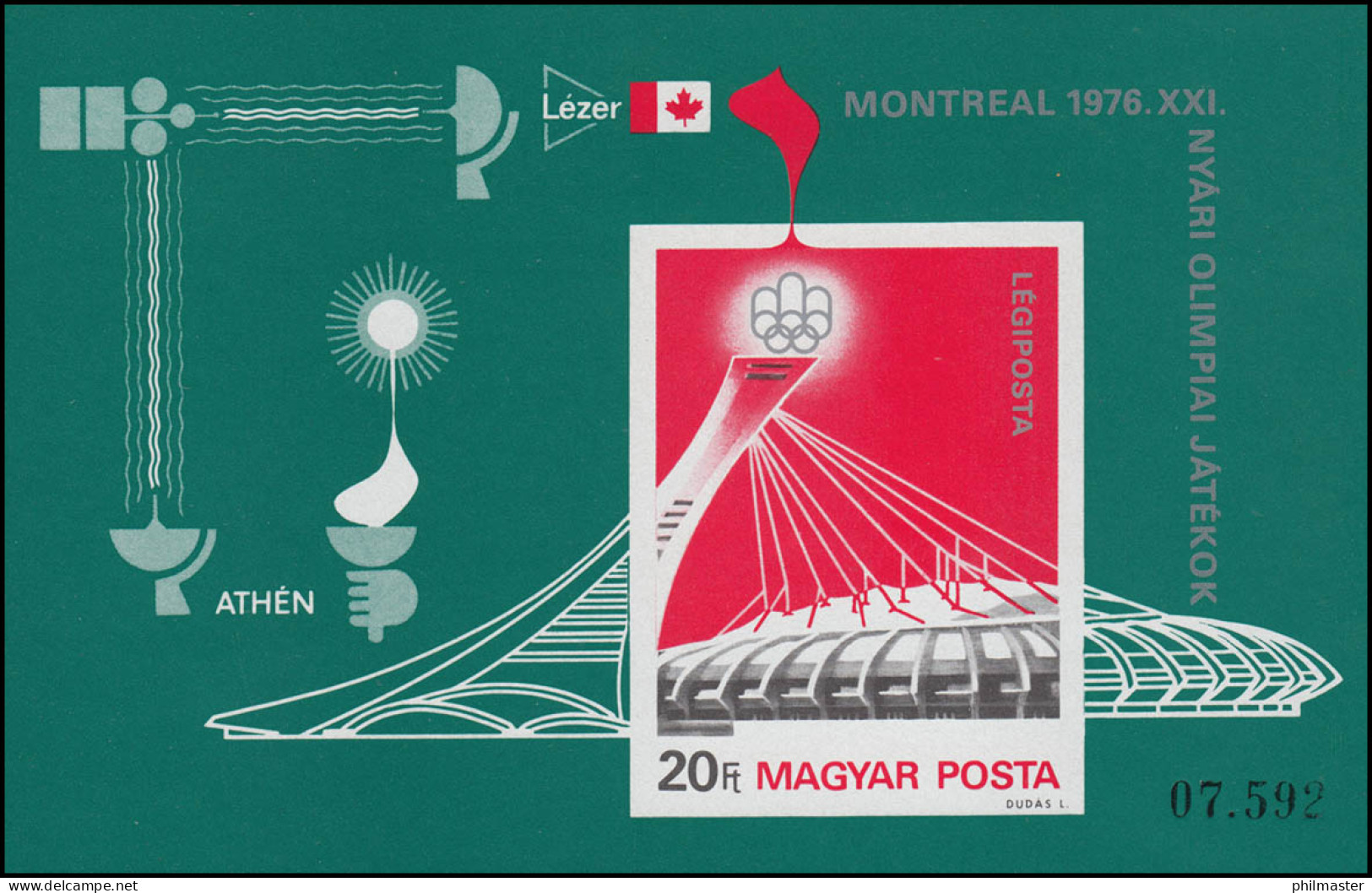 Block 119B Olympia Sommerspiele Montreal 1976, Block Ungezähnt ** - Other & Unclassified