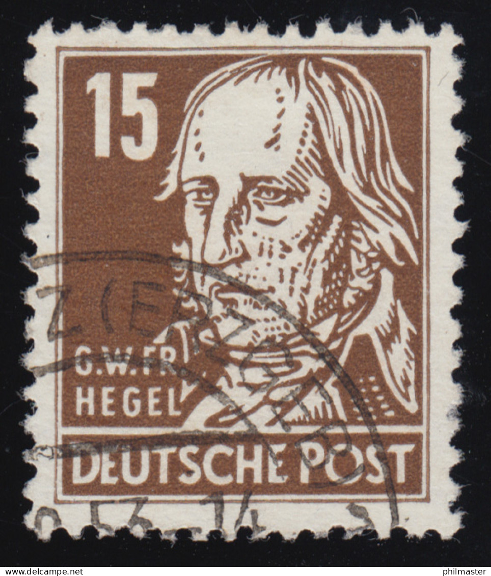 331v XII Georg Hegel 15 Pf Wz.2 XII Bedarfsstempel O Geprüft - Oblitérés