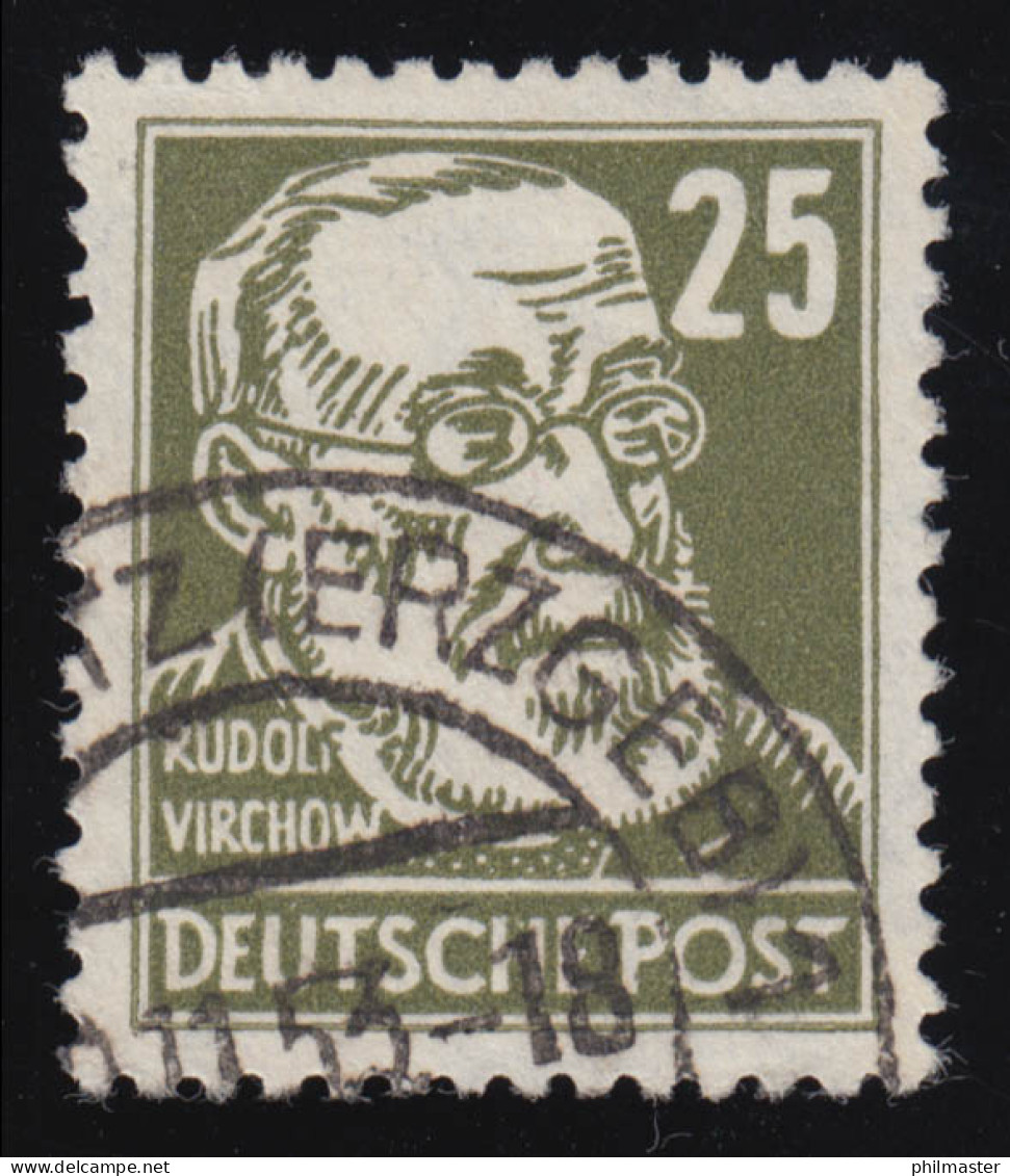 334zXI Virchow - O Bedarfsgestempelt OELSNITZ 1953, Fotoattest Mayer Einwandfrei - Used Stamps