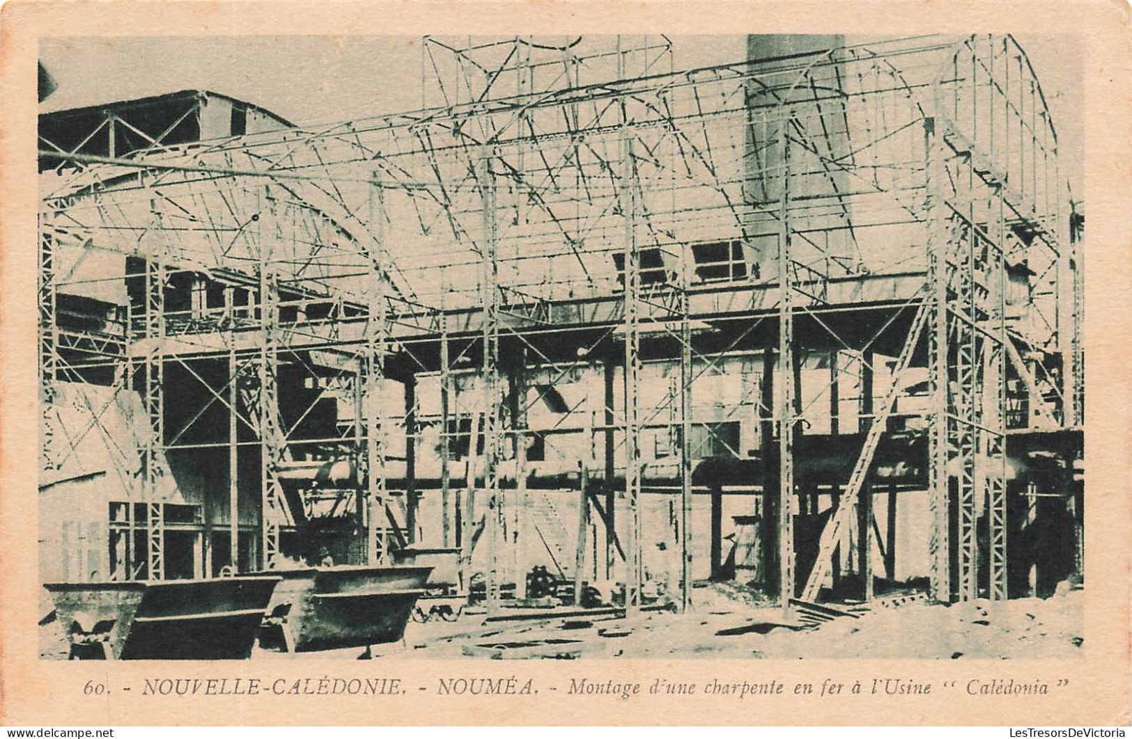 NOUVELLE CALEDONIE - Nouméa - Montage D'une Charpente En Fer à L'usine Calédonia - Carte Postale Ancienne - Neukaledonien