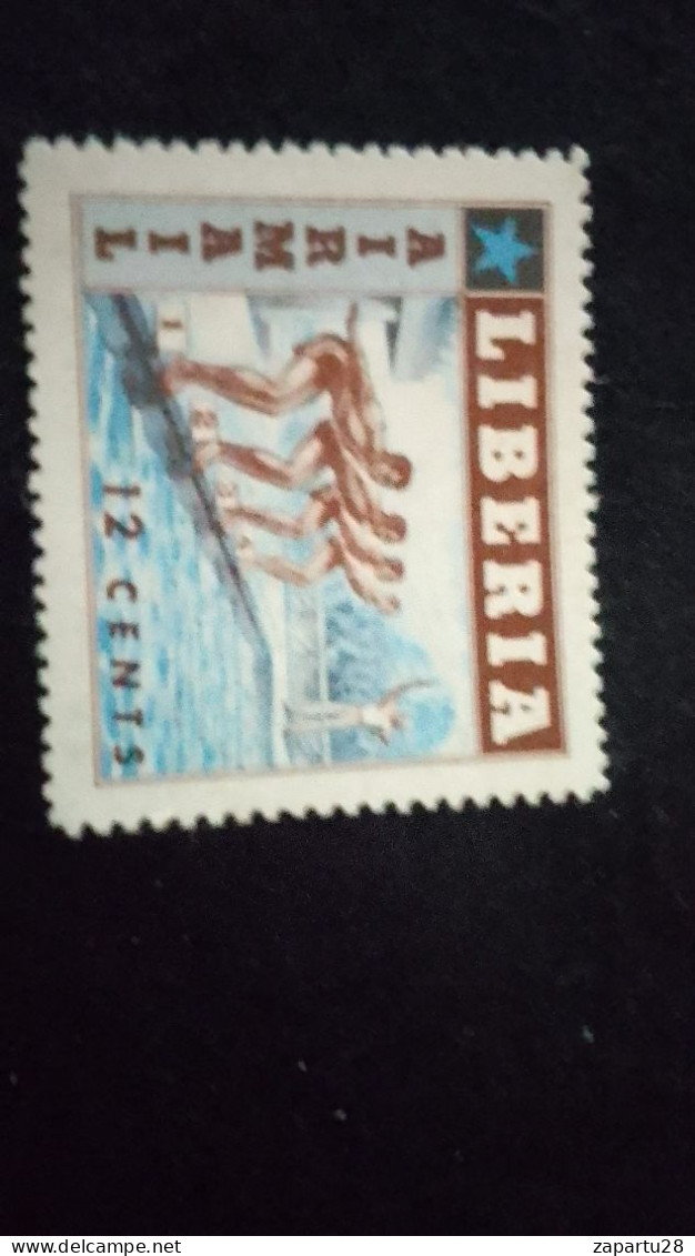 LİBERYA--1955   12 C      DAMGALI  SPORTS - Liberia