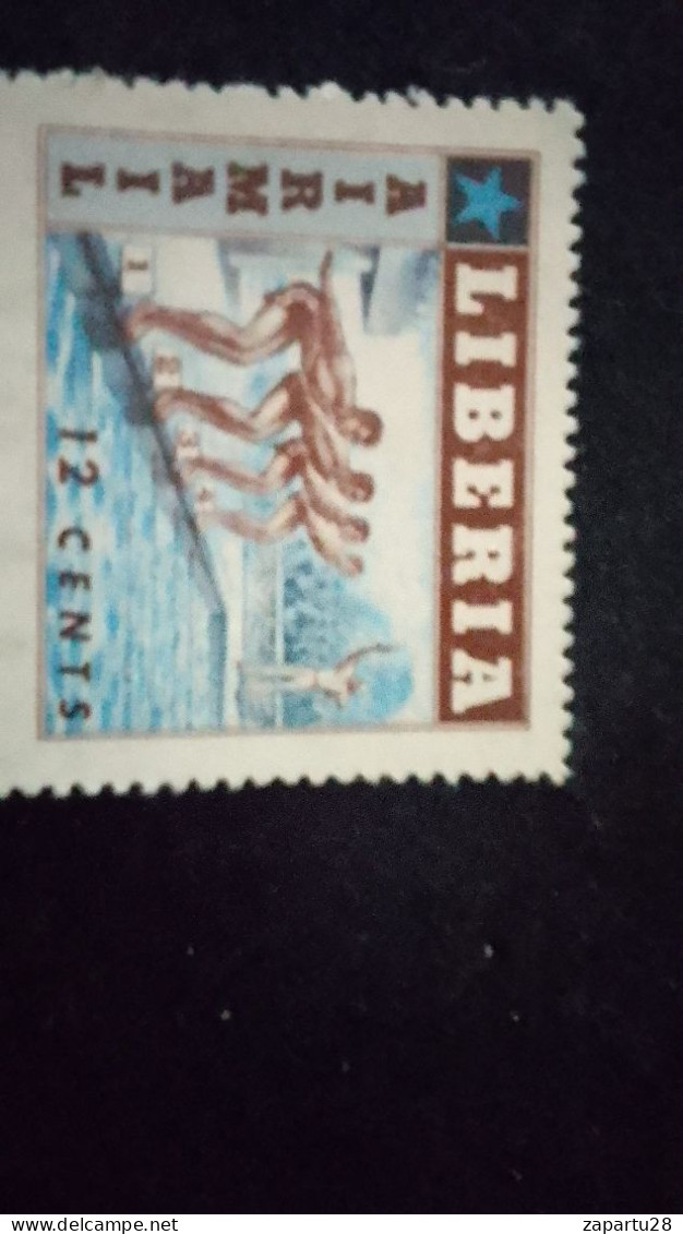 LİBERYA--1955   12 C      DAMGALI  SPORTS - Liberia