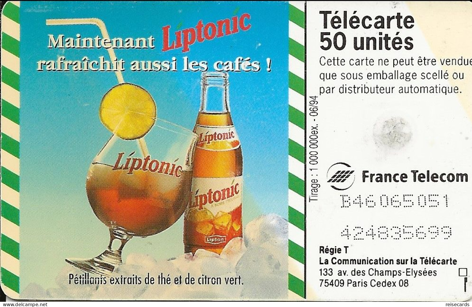 France: France Telecom 06/94 F481 Liptonic - J. Connors - 1994