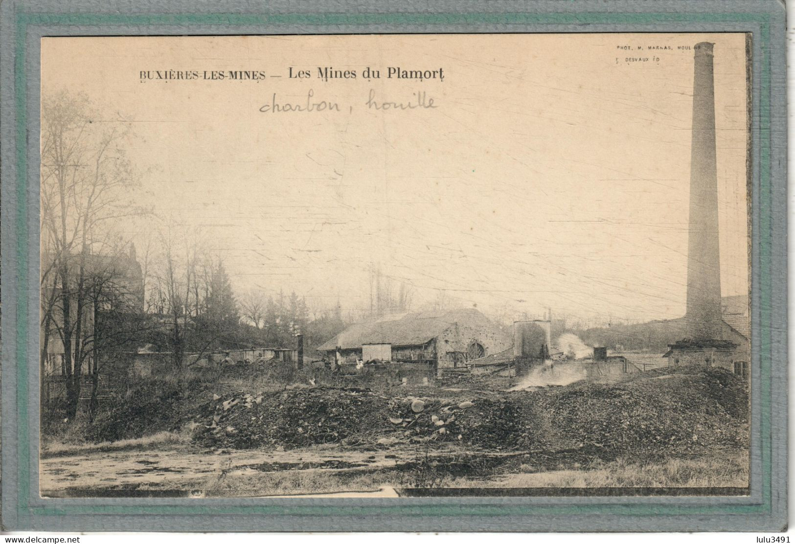 CPA (03) BUXIERES-les-MINS - Mots Clés: Charbon, Charbonnage, Chevalement, Houille, Mines Du Plamort, Puits - Sonstige & Ohne Zuordnung