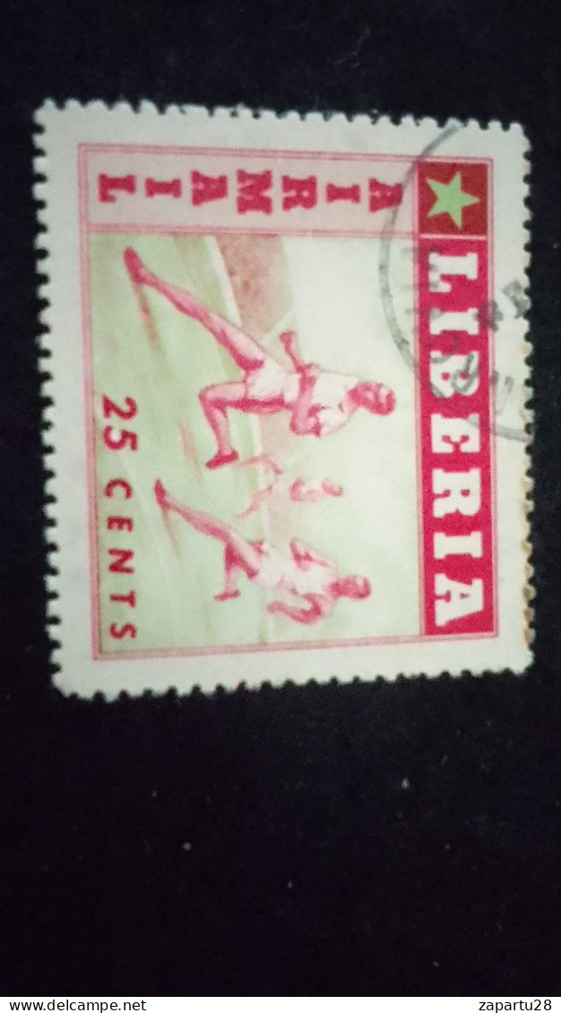 LİBERYA--1955   25 C      DAMGALI  SPORTS - Liberia