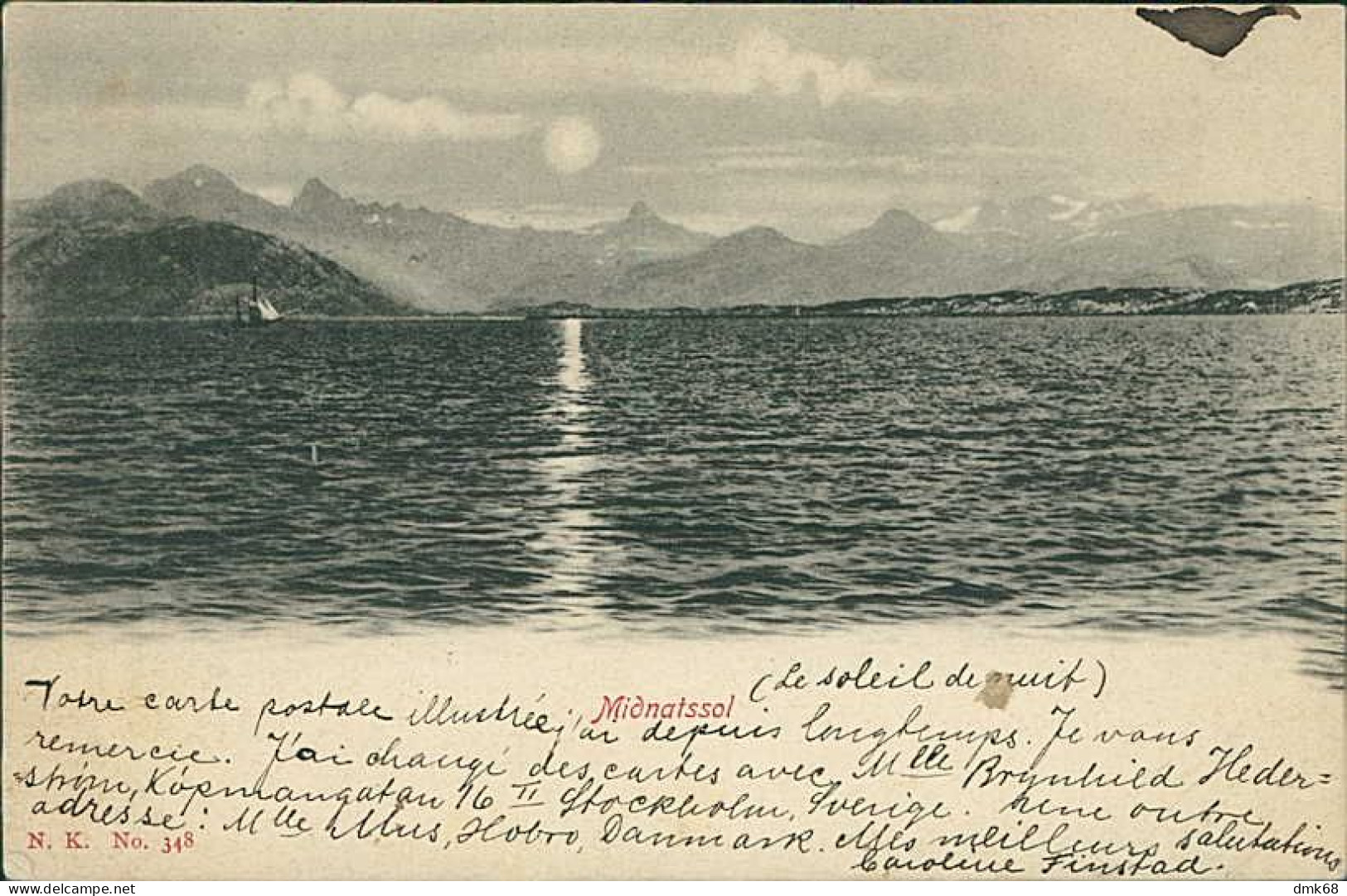 NORGE / NORWAY -  MIDNATSSOL / MIDNIGHT SUN - EDIT N.K. - MAILED 1904 / STAMP (18168) - Norvège