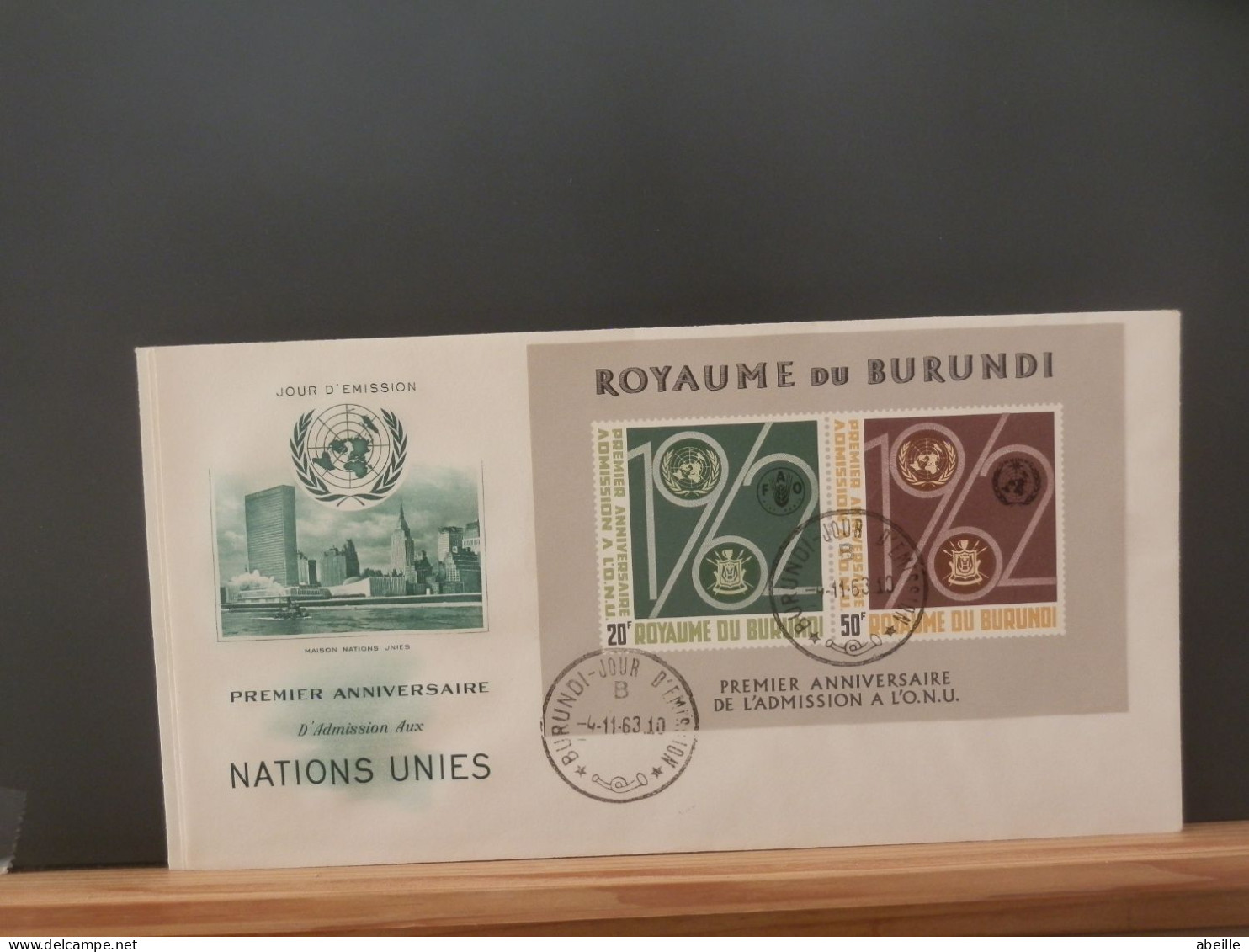 107/017 3   FDC   BURUNDI 1963 - FDC