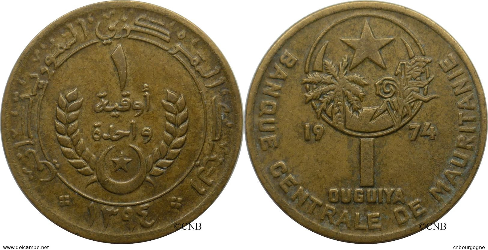 Mauritanie - République Islamique - 1 Ouguiya AH1394//1974 - TTB/XF45 - Mon5530 - Mauretanien