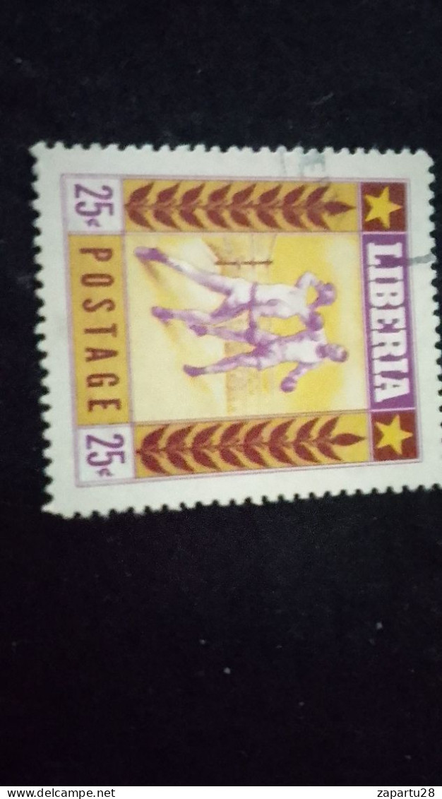 LİBERYA--1955   25 C      DAMGALI  SPORTS - Liberia