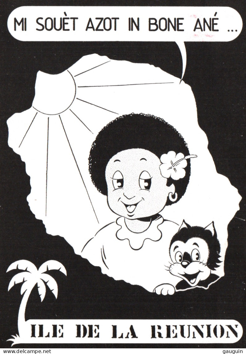 CPM - ILE De La RÉUNION - Illustration "Bonne Année" - Edition Francis - Sonstige & Ohne Zuordnung