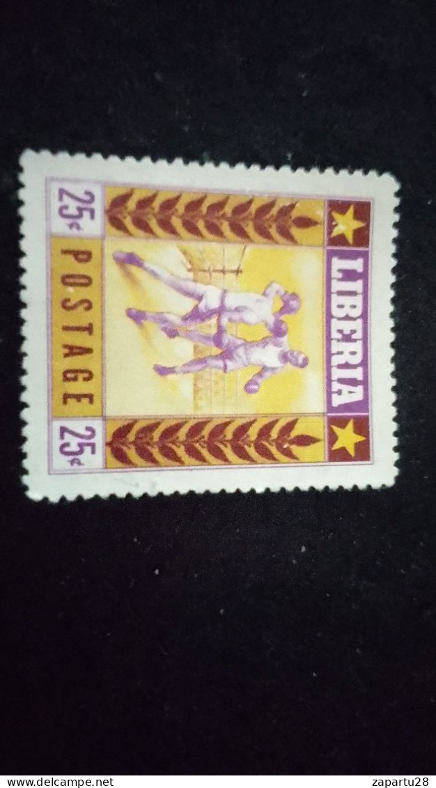 LİBERYA--1955   25 C      DAMGALI  SPORTS - Liberia