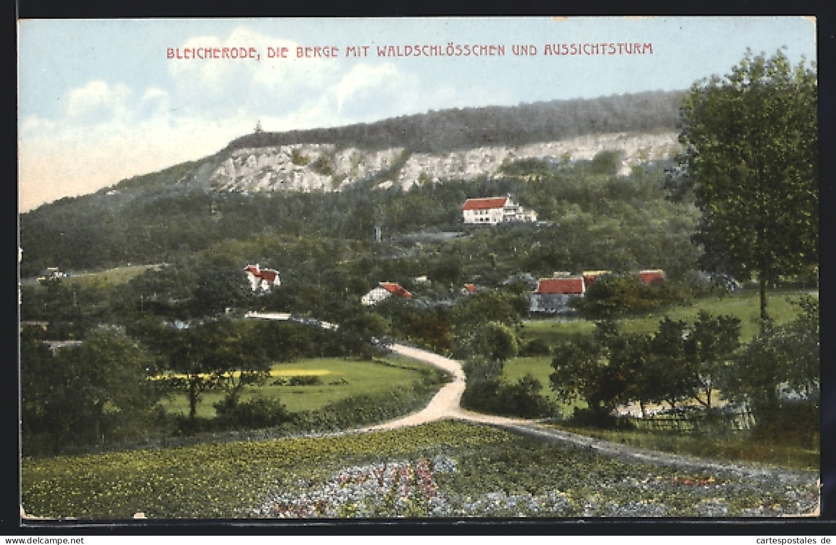 AK Bleicherode, Die Berge Mit Waldschlösschen Und Aussichtsturm  - Bleicherode