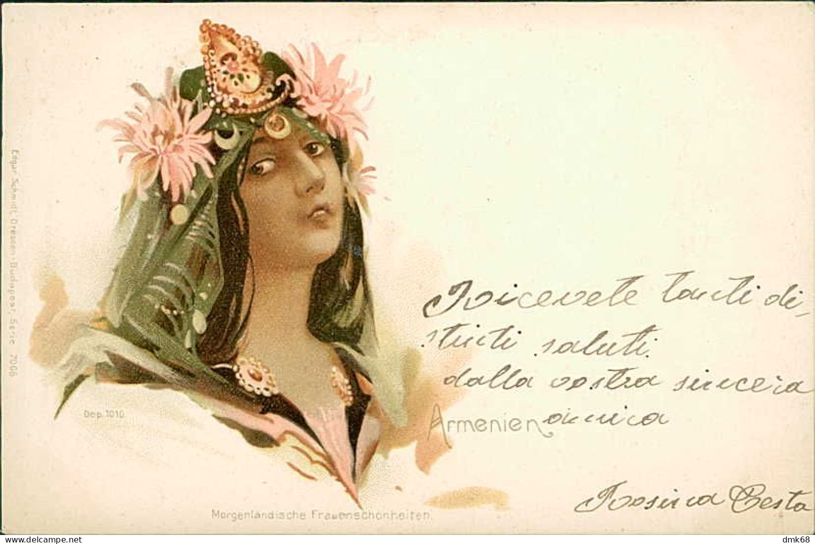 ARMENIA - ARMENIEN - ORIENTAL FEMALE BEAUTY - EDIT. EDGAR SCHMITT - MAILED 1900 (18169) - Arménie